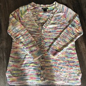 United States Sweater Rainbow Button Knit Cardi XL